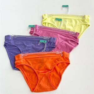 New KISS & TELL Panties 4 Pack SIZE XL Purple, Orange, Yellow, Pink